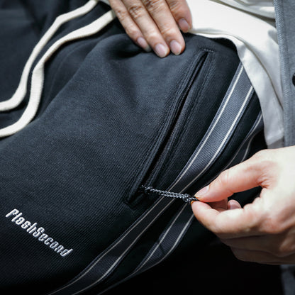 Fleece-lined Thickened Zipper Pocket Straight Sports Pants Men