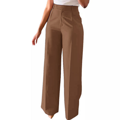 Women's High Waist Straight-leg Wide-leg Pants