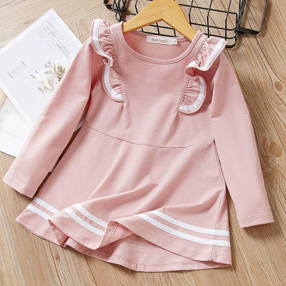 Girls print long sleeve dress