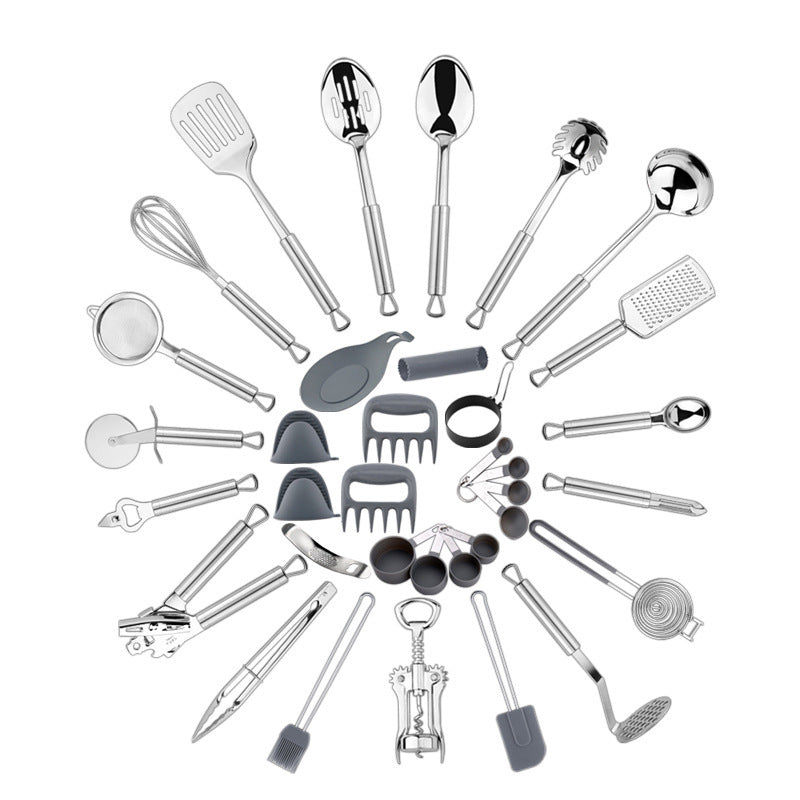 35-piece Stainless Steel Kitchenware Set Home Use Set