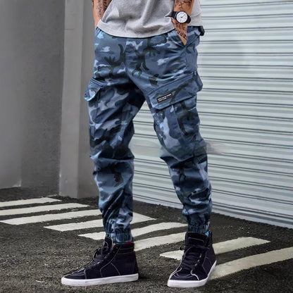Washed Overalls Multi-pocket Camouflage Pants