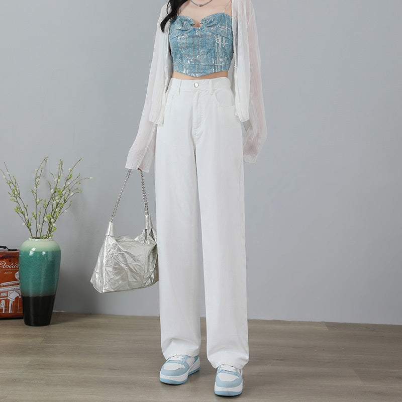 Summer Thin High Waisted Plus Size Wide Leg Pants