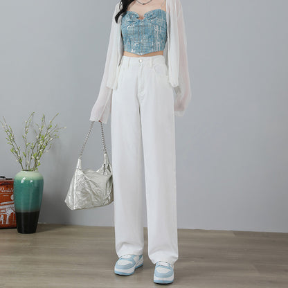 Summer Thin High Waisted Plus Size Wide Leg Pants