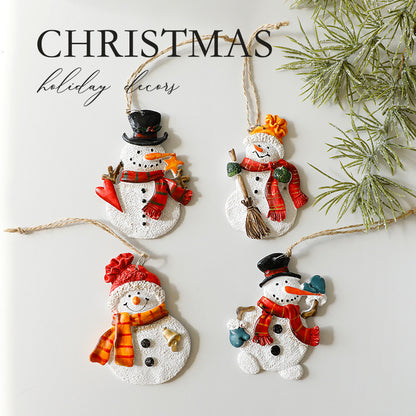 Christmas Decorations Elderly Snowman Gingerbread Man Small Pendant