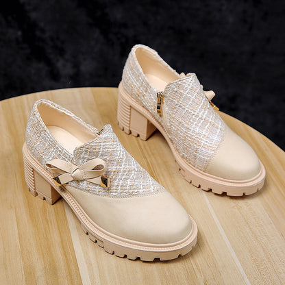 New Thick Heel Women Shoes Spring High Heels