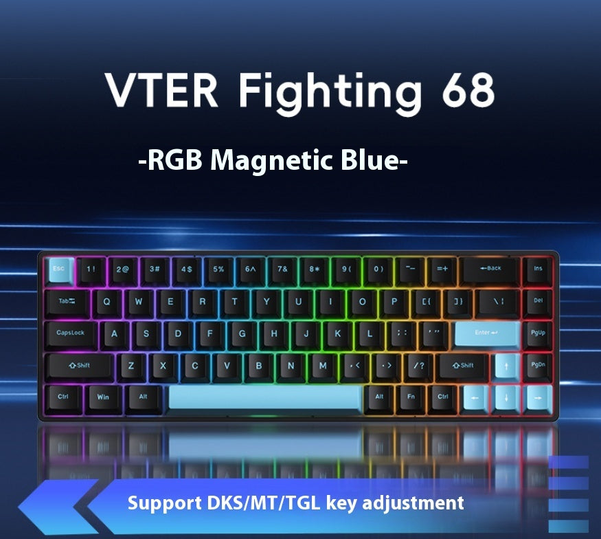 68 Magnetic Axis E-sports Keyboard Low Latency Full Key Hot Plug Mechanical Keyboard