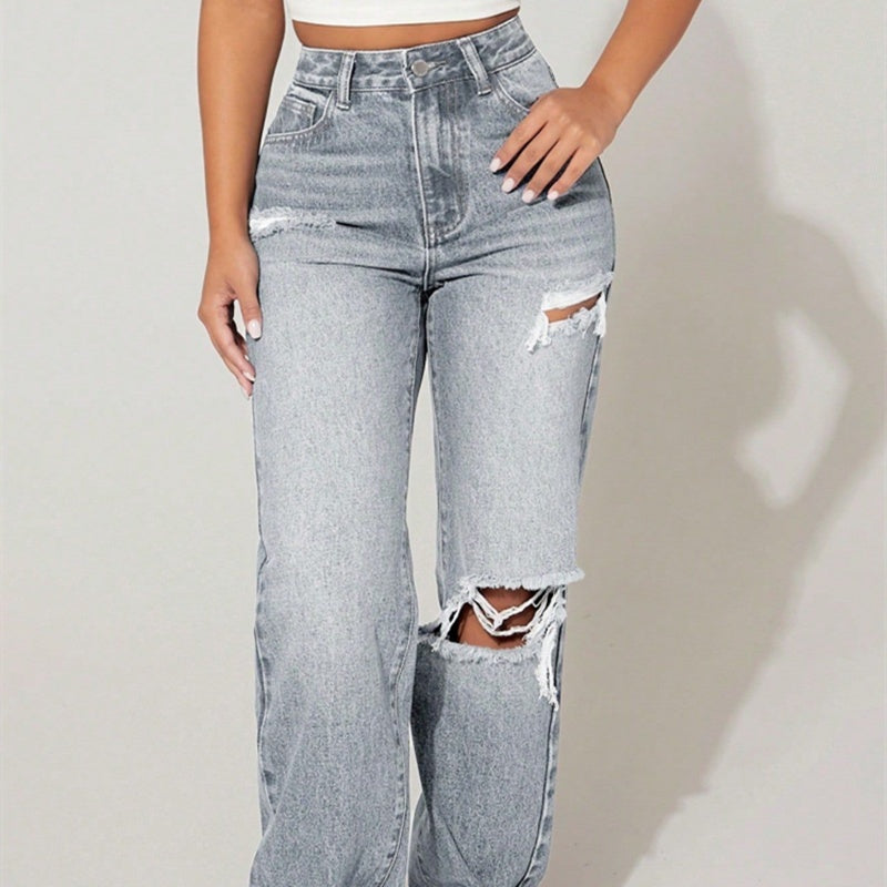 Fashionable Women's Denim Trousers