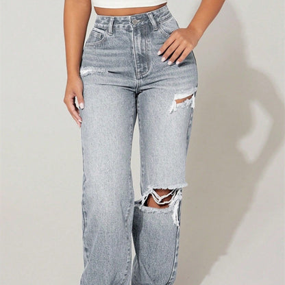 Fashionable Women's Denim Trousers