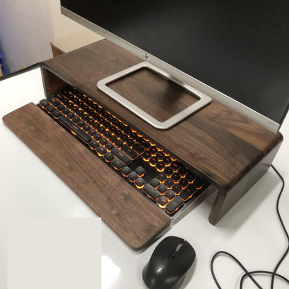 Black Walnut Computer Monitor Raised Stand