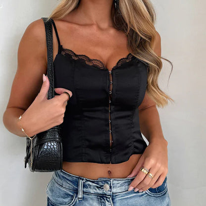 Women's Cropped Hollow Sexy Adjustable Shoulder Strap Vest