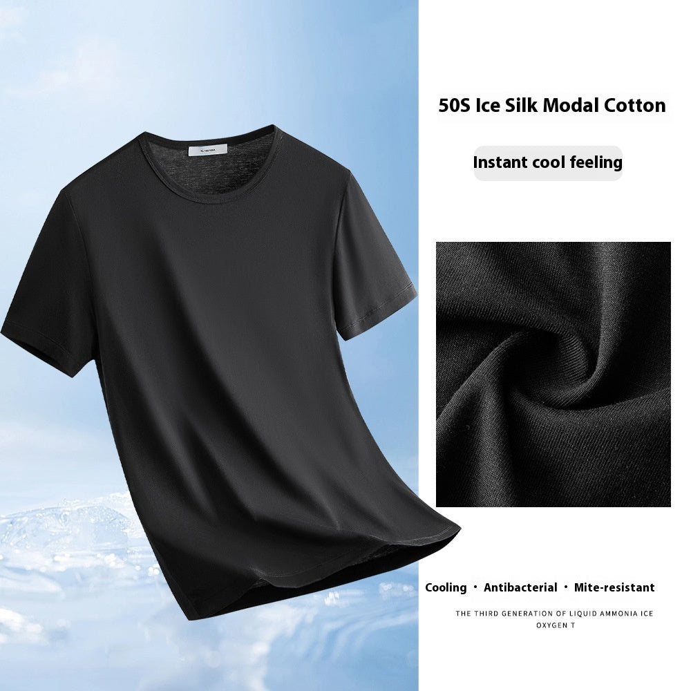 Ice Silk New Upgrade Modal Short-sleeved T-shirt Men