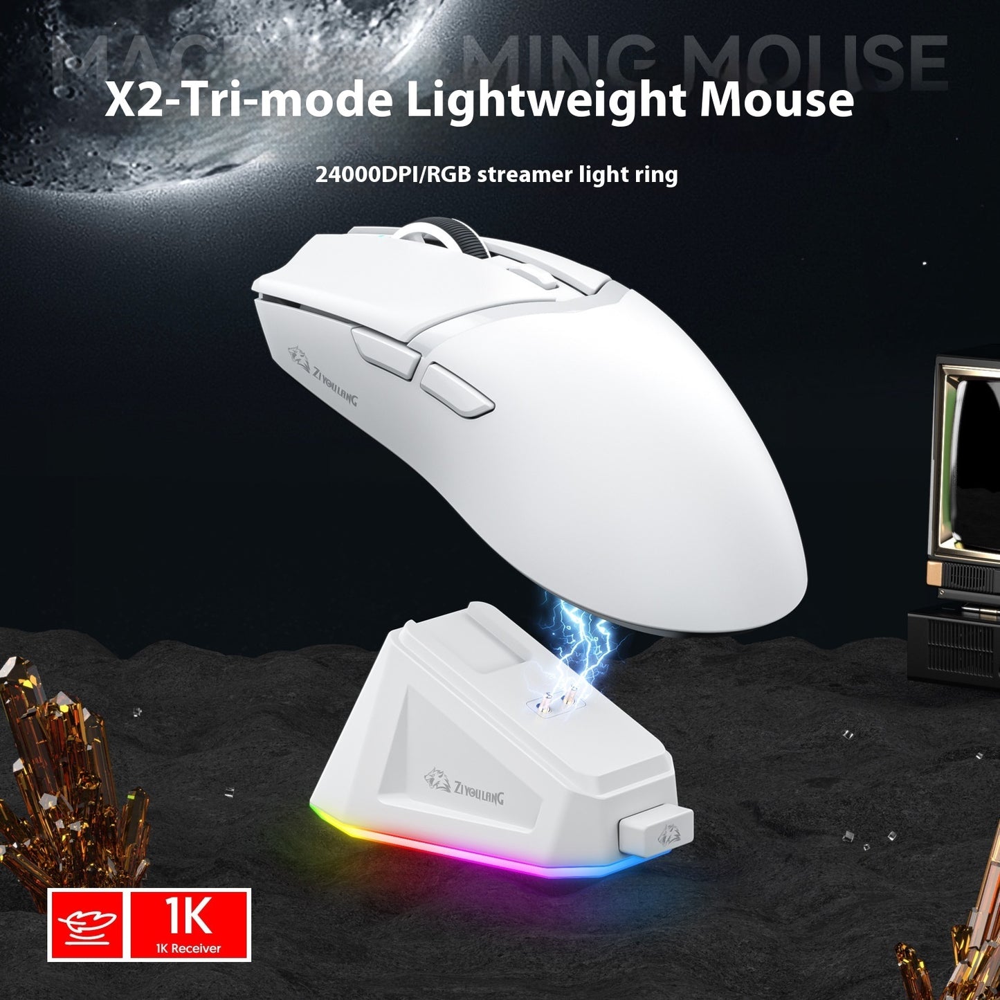 Lightweight PAW3311 Wireless Bluetooth Three-model Game Mouse