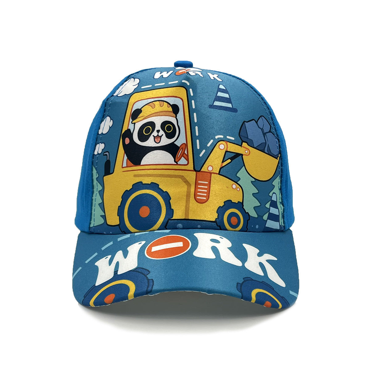 Cartoon Children's Baseball Cap For Engineering Vehicle Excavator