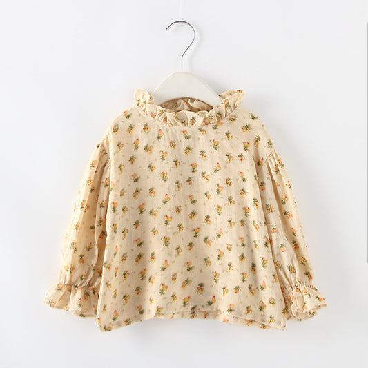 Spring New Children's Japan And South Korea Magnanimous Cotton Crinkle Tops