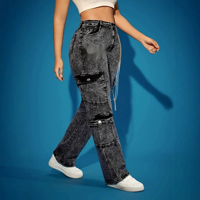 Fashion High Elasticity Multi-pocket Cargo Pants