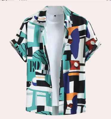 Men's 3D Digital Stitching Printing Shirt