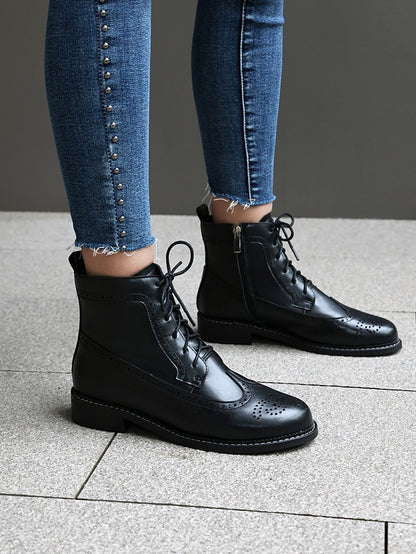 Women's Chunky Heel Black Classic Boots