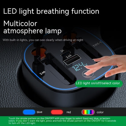 Cup Car Charger Comes With Two Flexible Wire