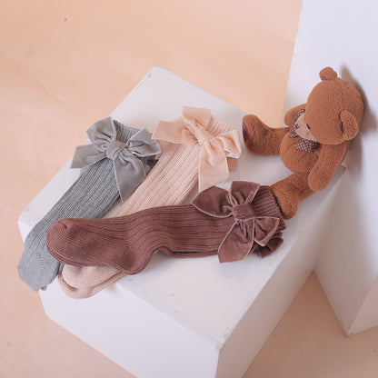 Bowknot woolen baby socks