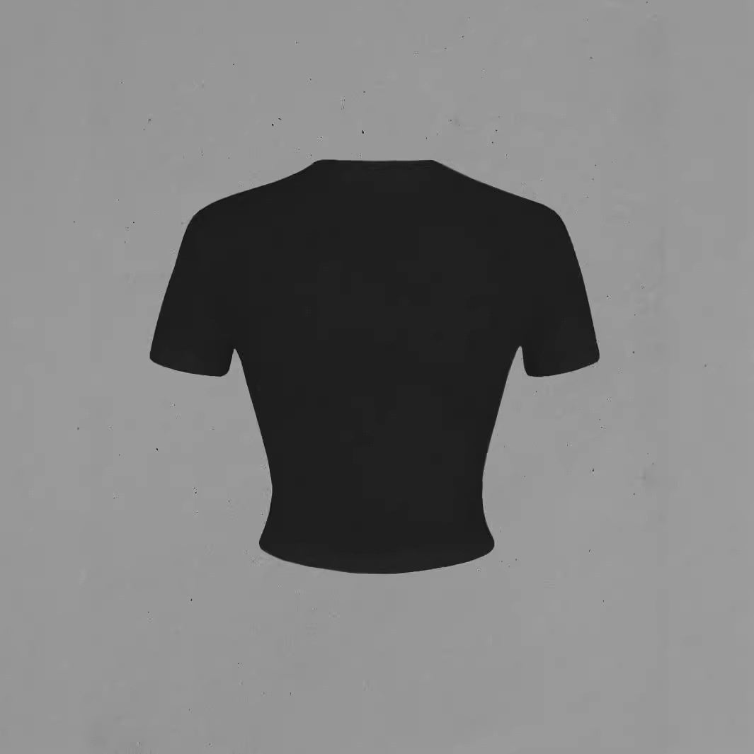 Women's Irregular Slim-fit Cropped Fashion Long Sleeve T-shirt Top