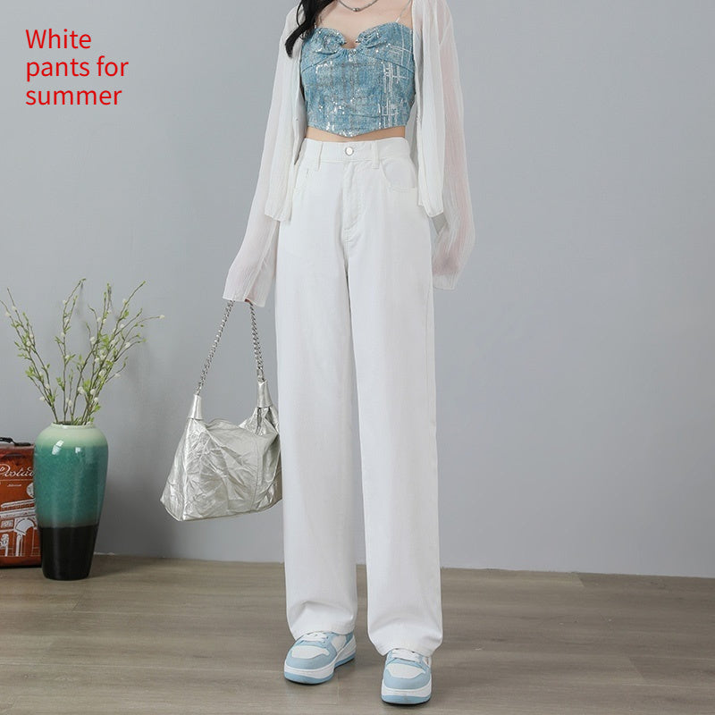 Summer Thin High Waisted Plus Size Wide Leg Pants