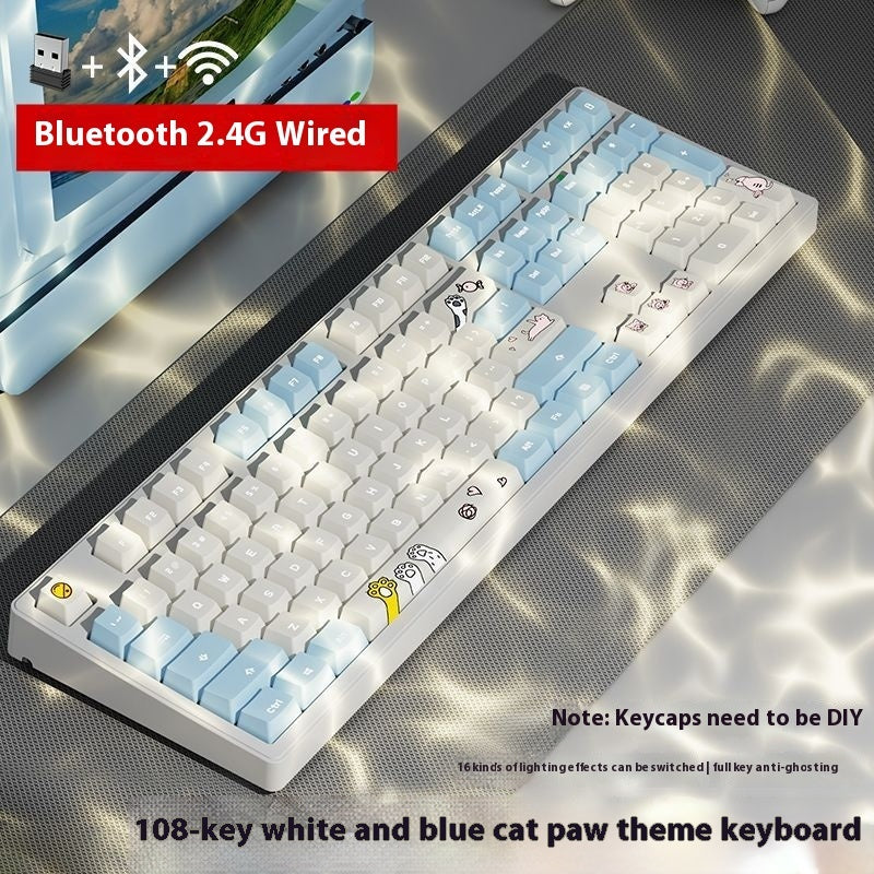 Office Game Wireless Bluetooth Three-model Mechanical Keyboard