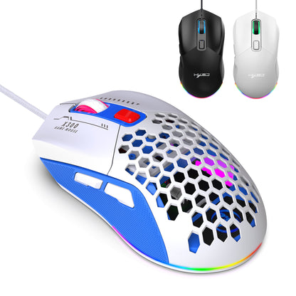 Hollow Out Wired E-sports MOUSE RGB Luminous Lightweight Gaming MOUSE