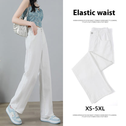Summer Thin High Waisted Plus Size Wide Leg Pants