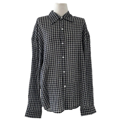 Women's Casual Loose Classic Plaid Fashion Shirt