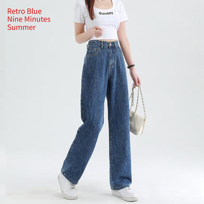 Summer Thin High Waisted Plus Size Wide Leg Pants