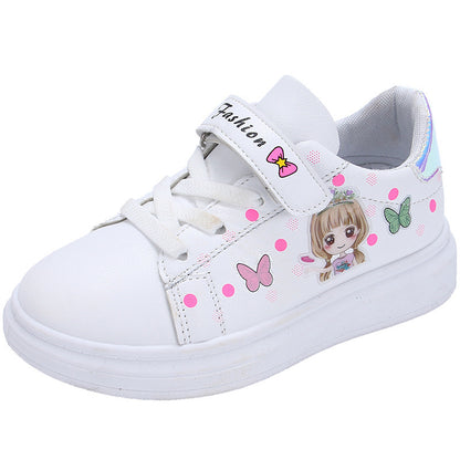 Children's Breathable Sports White Casual Shoes