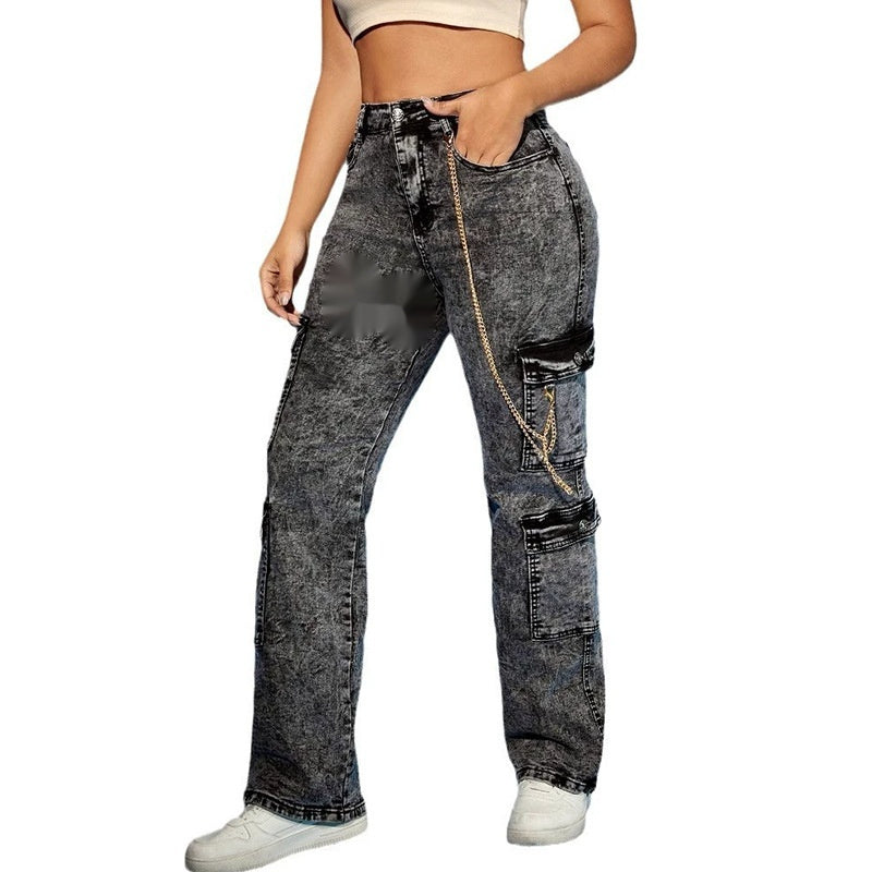 Fashion High Elasticity Multi-pocket Cargo Pants