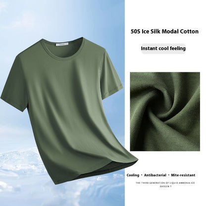 Ice Silk New Upgrade Modal Short-sleeved T-shirt Men