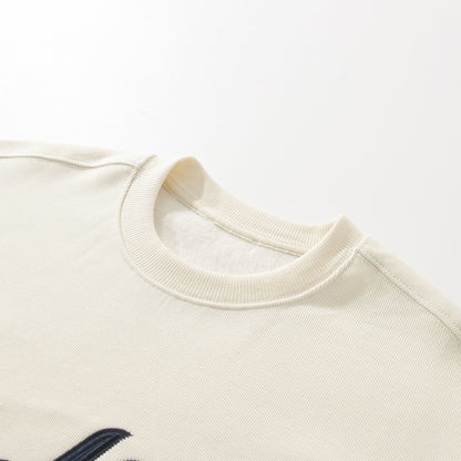 Letter Embroidery Fashion All-match Blouse Men