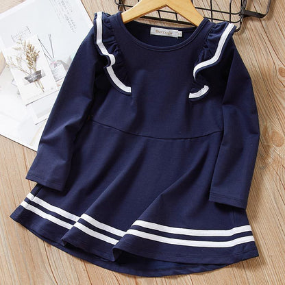 Girls print long sleeve dress