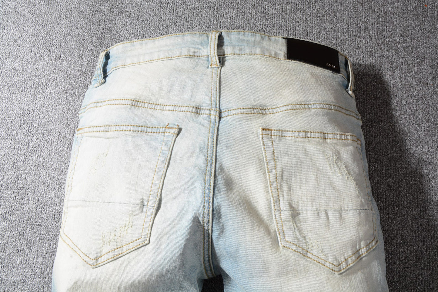 Colorful ripped patch beggar pants