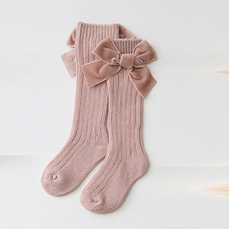 Bowknot woolen baby socks