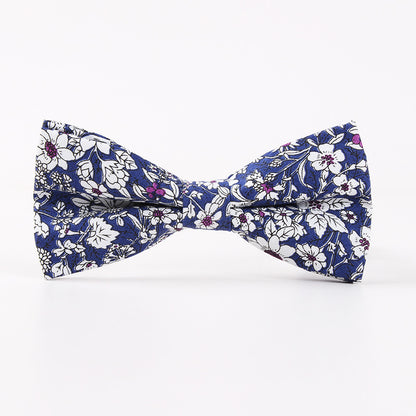 New Printed Men's Business Casual Bow Tie Cotton