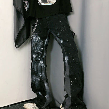 Whoa Gift Chain Jeans Pants Hiphop Wash oOld Splash