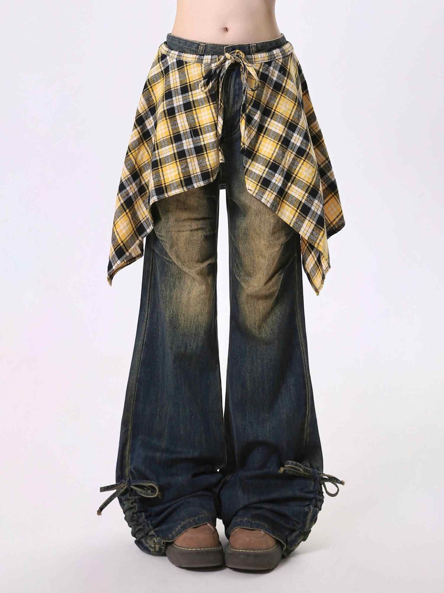 Jeans Women's Skirt Swing Outside Casual Bootcut Pants