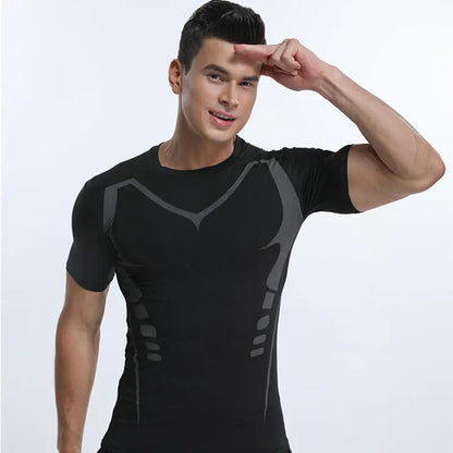2021 Men's Fitted Sports T-Shirt for Gym and Running