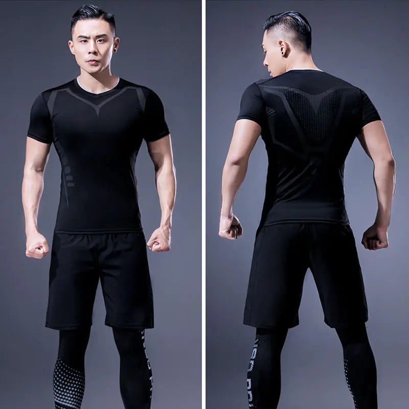 2021 Men's Fitted Sports T-Shirt for Gym and Running