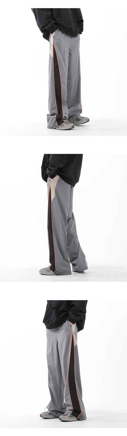 American side striped school uniform pants for men's spring and autumn