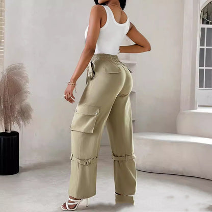 Multi-pocket Adjusting Belt Design Overalls