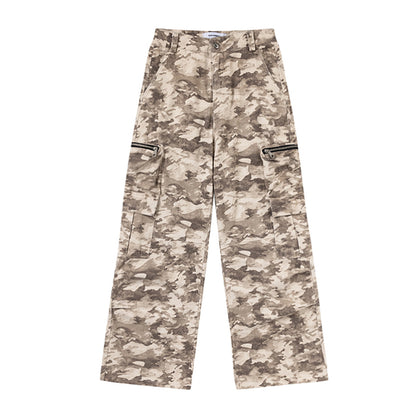 Spring New Retro Desert Camouflage Cargo Pants