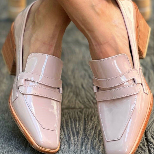 Fashion Square Toe Slip-on Paint Oversized Shoes Women