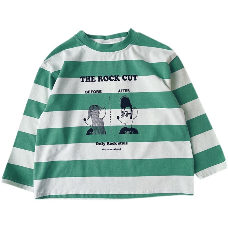 Boys Striped T-Shirt Thin Long Sleeve