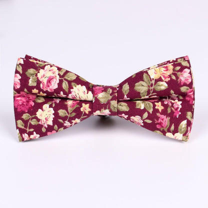 New Printed Men's Business Casual Bow Tie Cotton