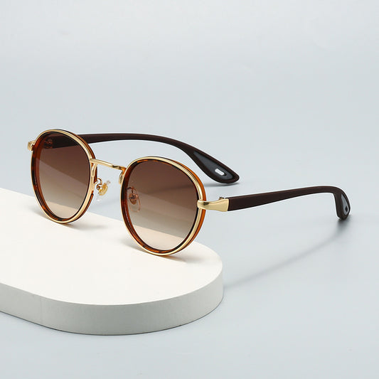 Women's Simple All-match Vintage Round Frame Sunglasses
