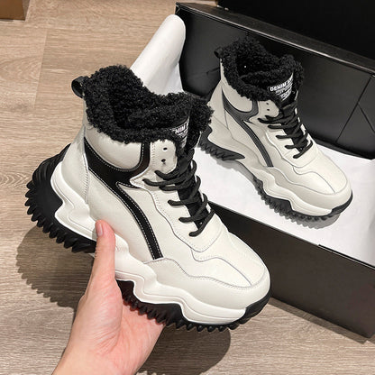 Fashion Big Cotton Shoes Plush Snow Boots For Women